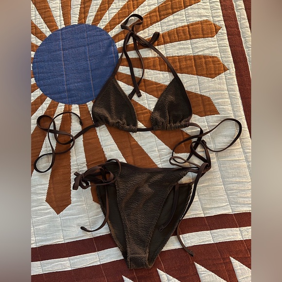 Youswim Zera Side Tie Bikini in Espresso Stretch I - Picture 3 of 4